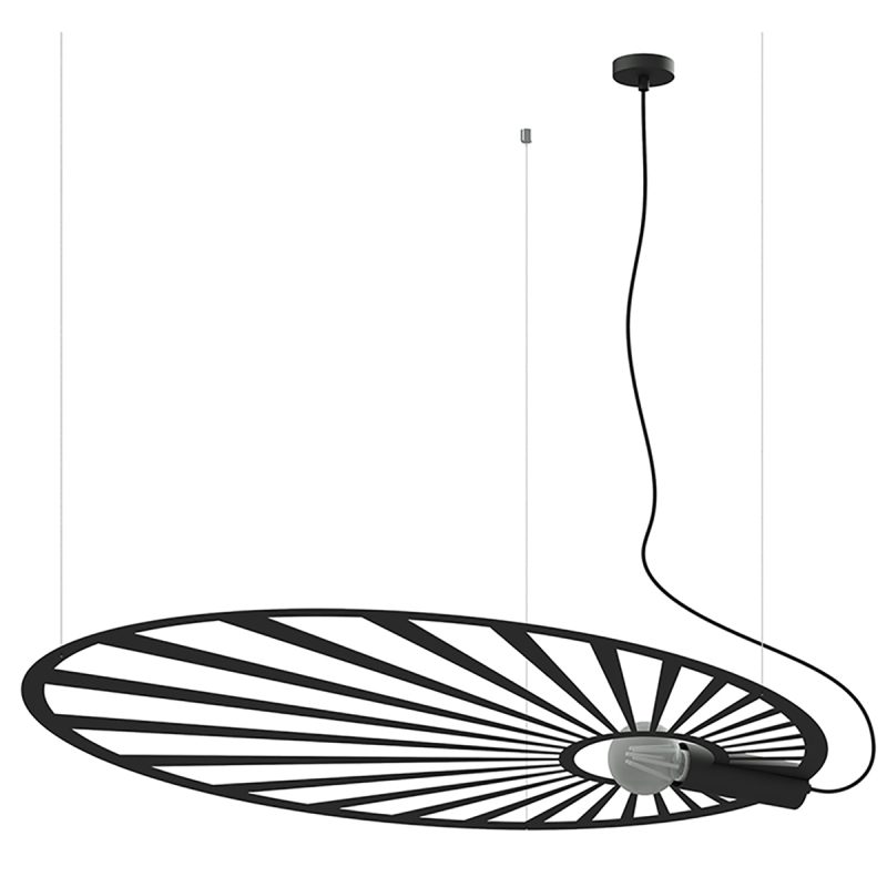 Lampa wisząca LEHDET czarna - obrazek 2