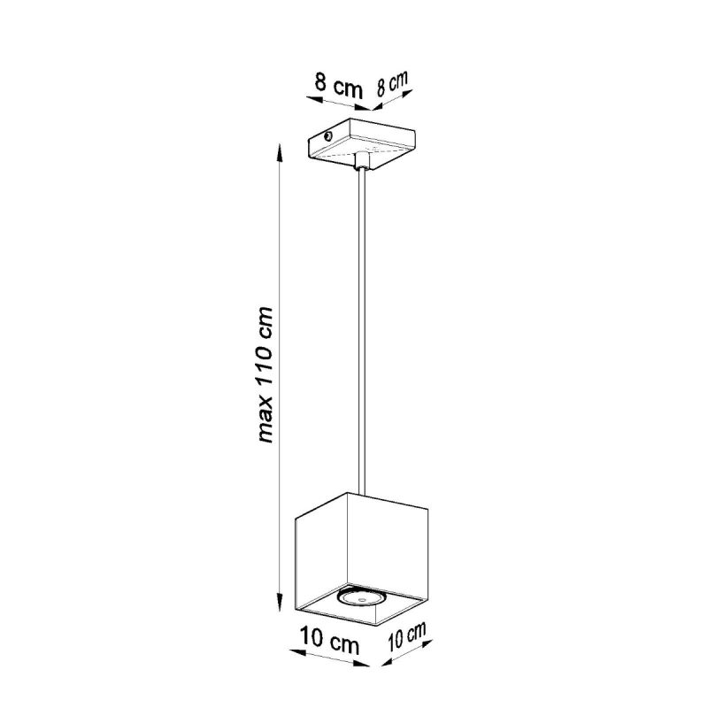 Lampa wisząca QUAD 1 czarny - obrazek 5