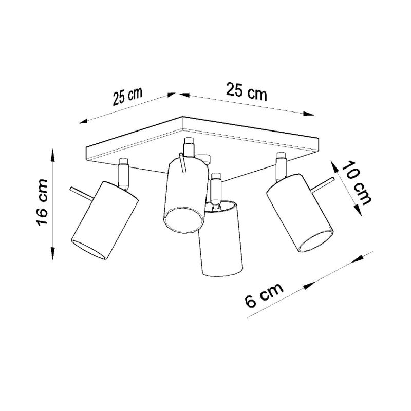 Plafon RING 4 czarny - obrazek 4