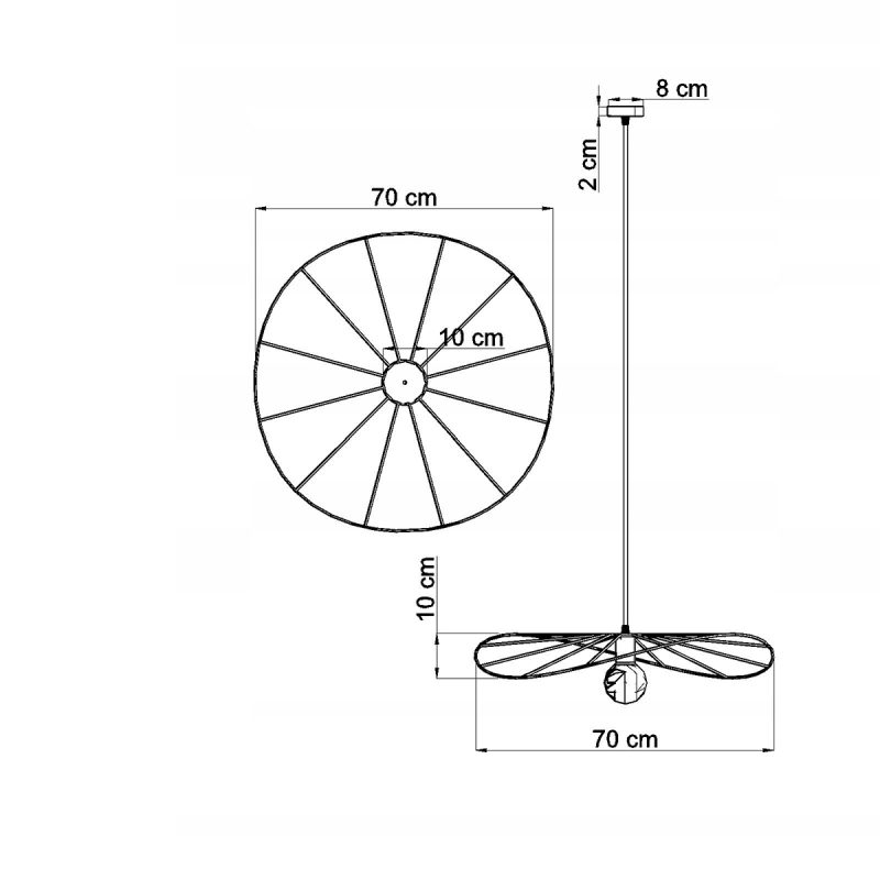 Lampa wisząca ESKOLA 70 czarna - obrazek 4