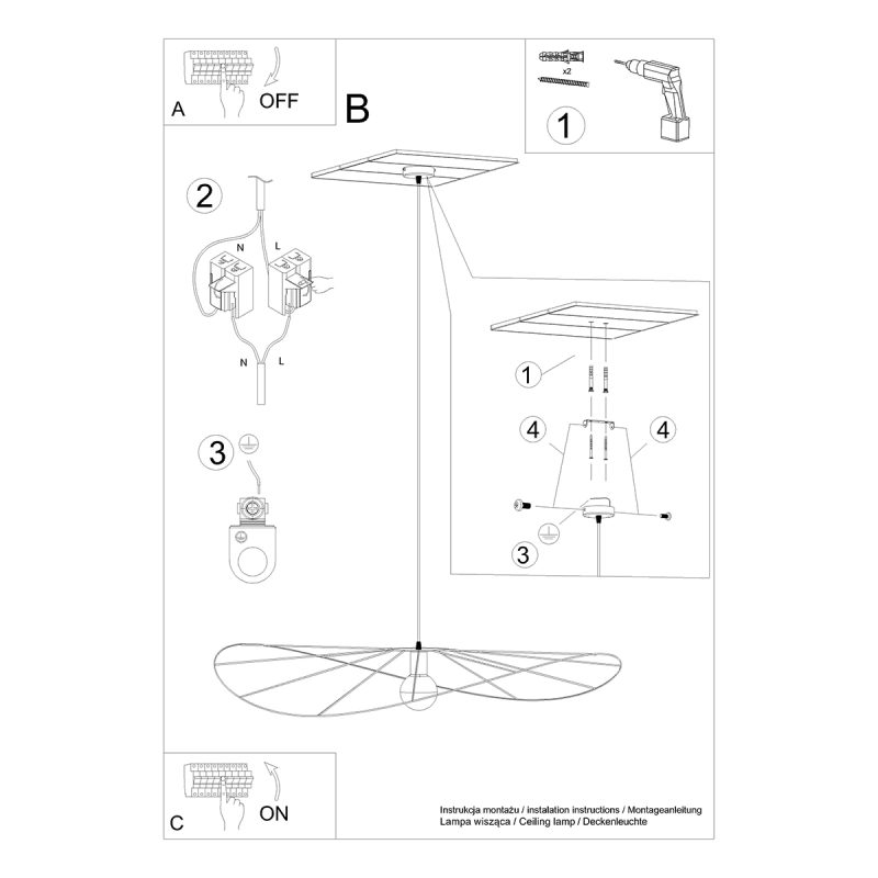 Lampa wisząca ESKOLA 110 czarna - obrazek 5