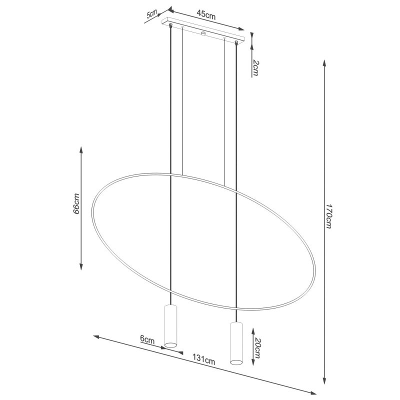 Lampa wisząca HOLAR 2 czarna - obrazek 8