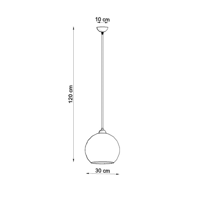 Lampa wisząca BALL błękitna - obrazek 4