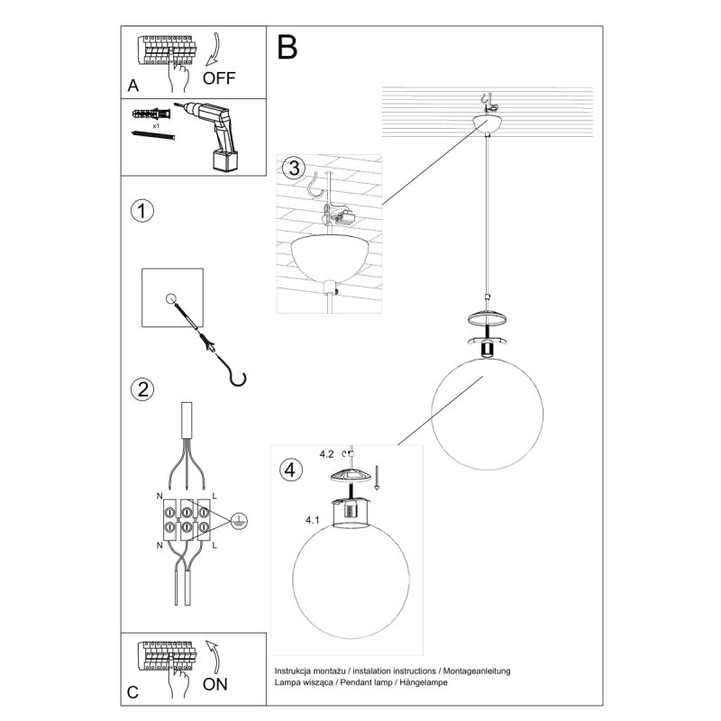 Lampa wisząca UGO 20 chrom - obrazek 5