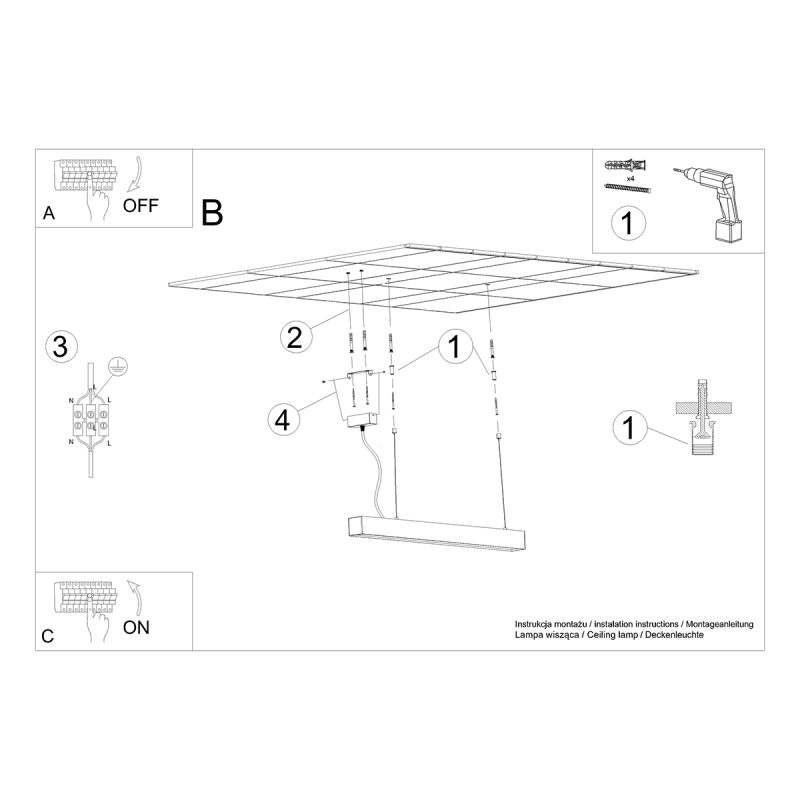 Lampa wisząca PINNE 67 biała 3000K - obrazek 9