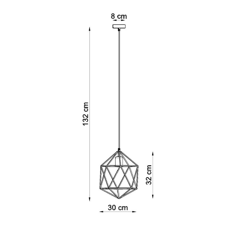 Lampa wisząca GASPARE czarna - obrazek 4