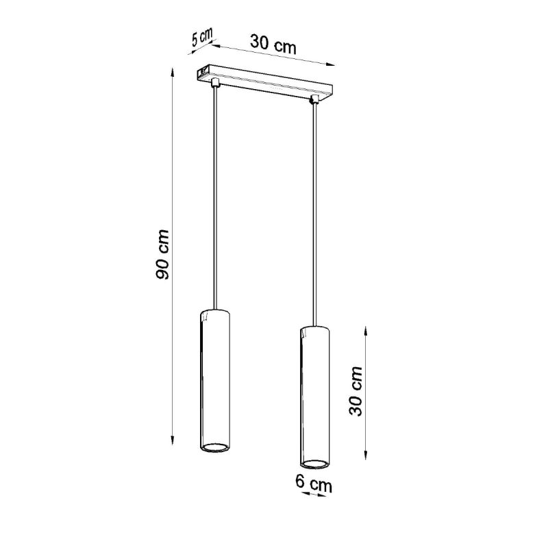 Lampa wisząca LAGOS 2 czarny - obrazek 4