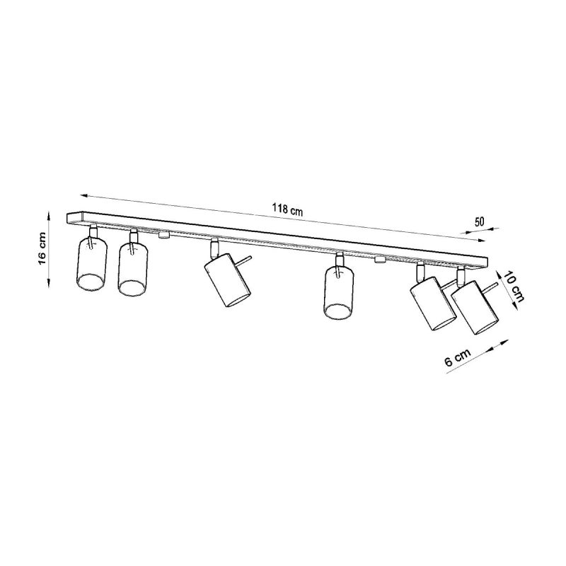 Plafon RING 6L czarny - obrazek 4