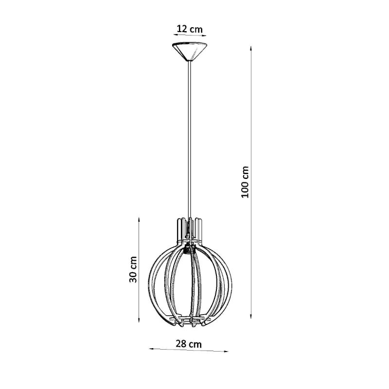 Lampa wisząca ARANCIA naturalne drewno - obrazek 4