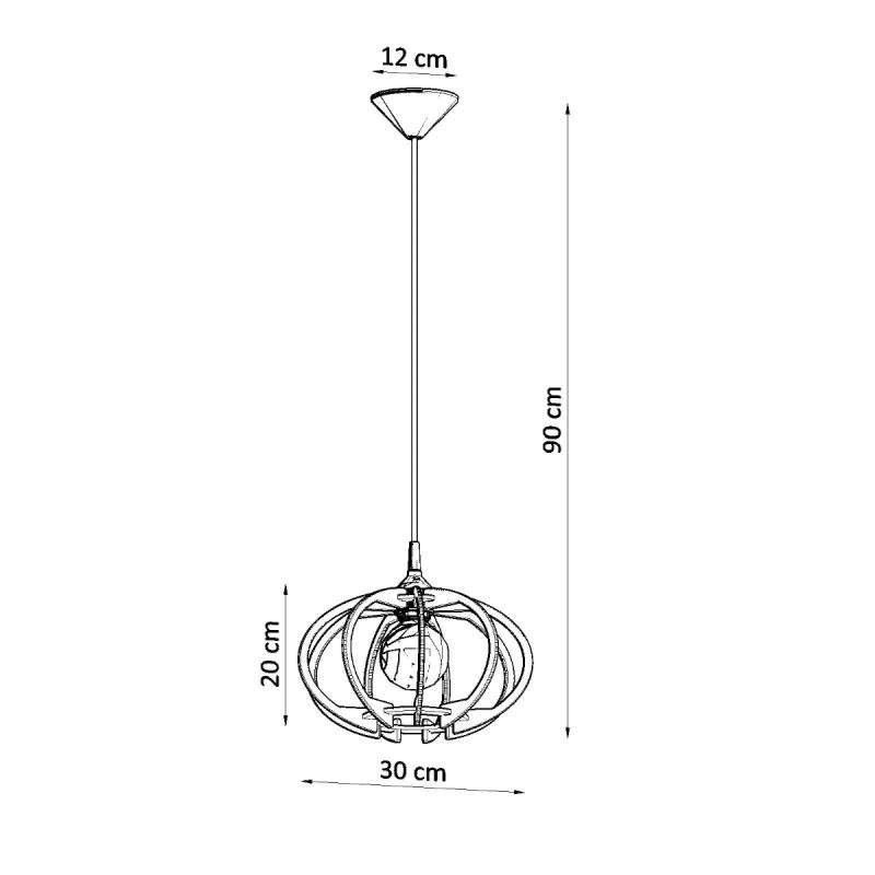 Lampa wisząca MANDELINO naturalne drewno - obrazek 4