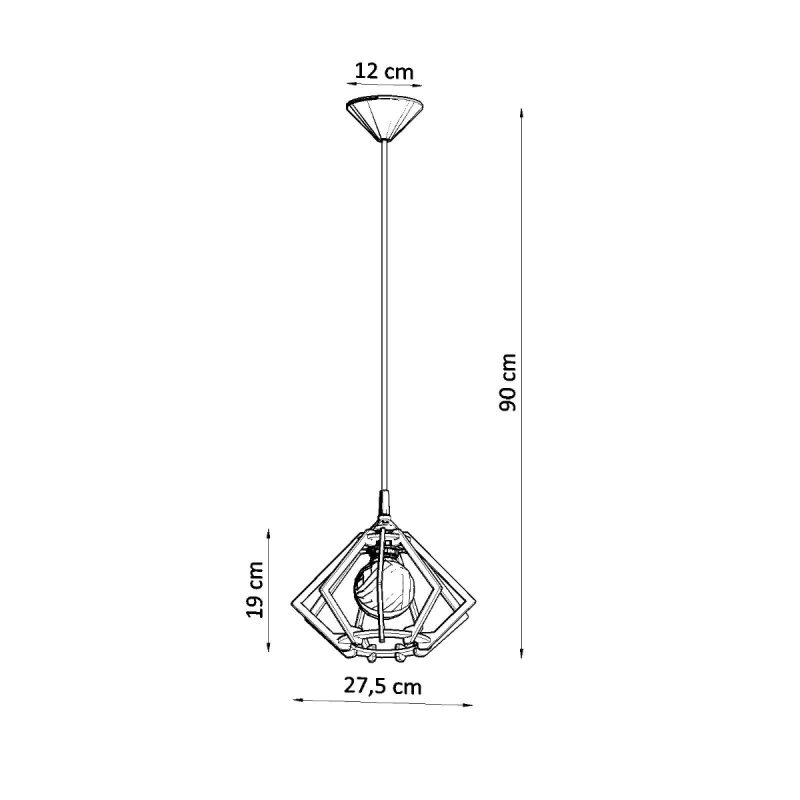 Lampa wisząca POMPELMO naturalne drewno - obrazek 4