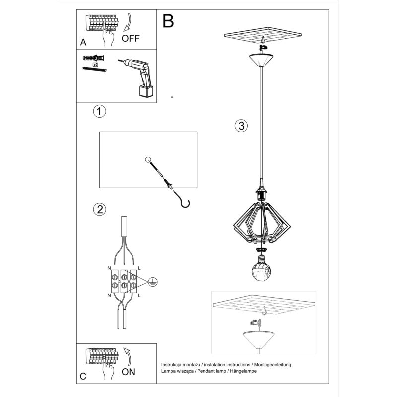 Lampa wisząca POMPELMO naturalne drewno - obrazek 5