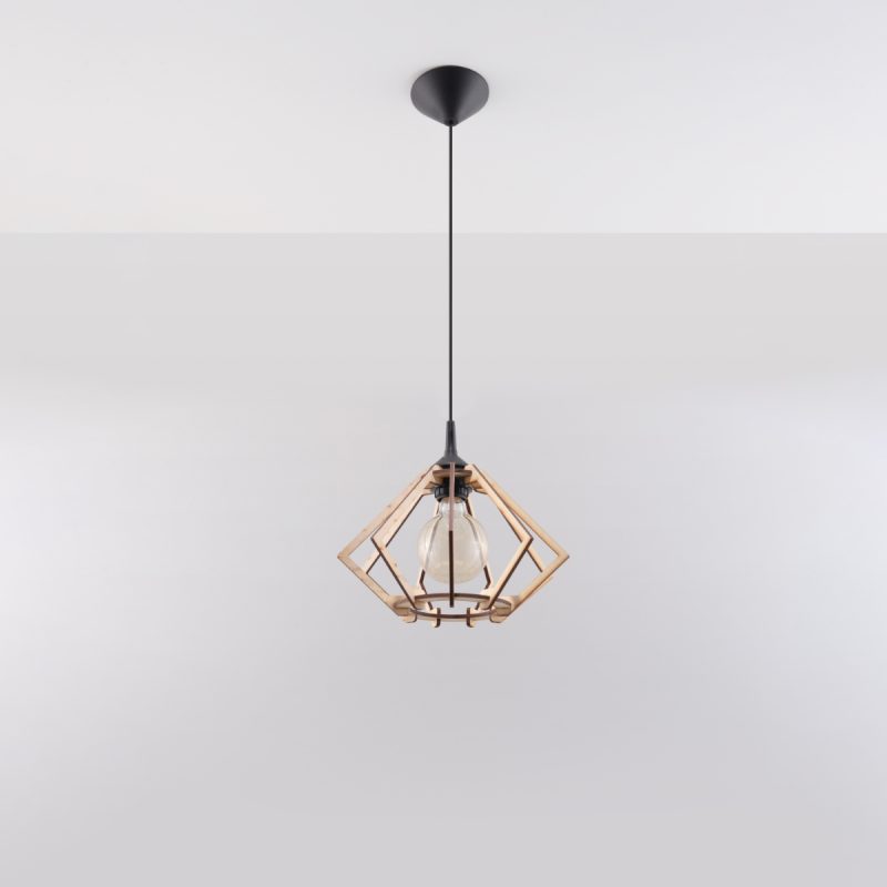 Lampa wisząca POMPELMO naturalne drewno - obrazek 2