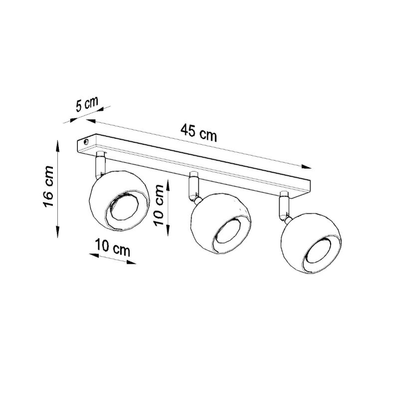 Plafon OCULARE 3 czarny - obrazek 4