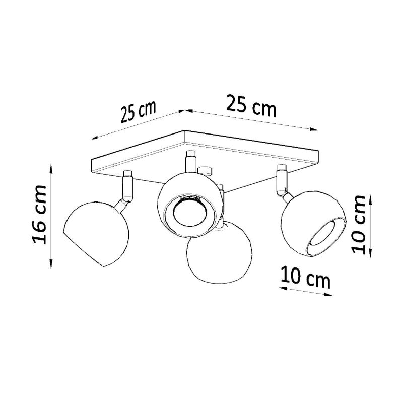 Plafon OCULARE 4 czarny - obrazek 4