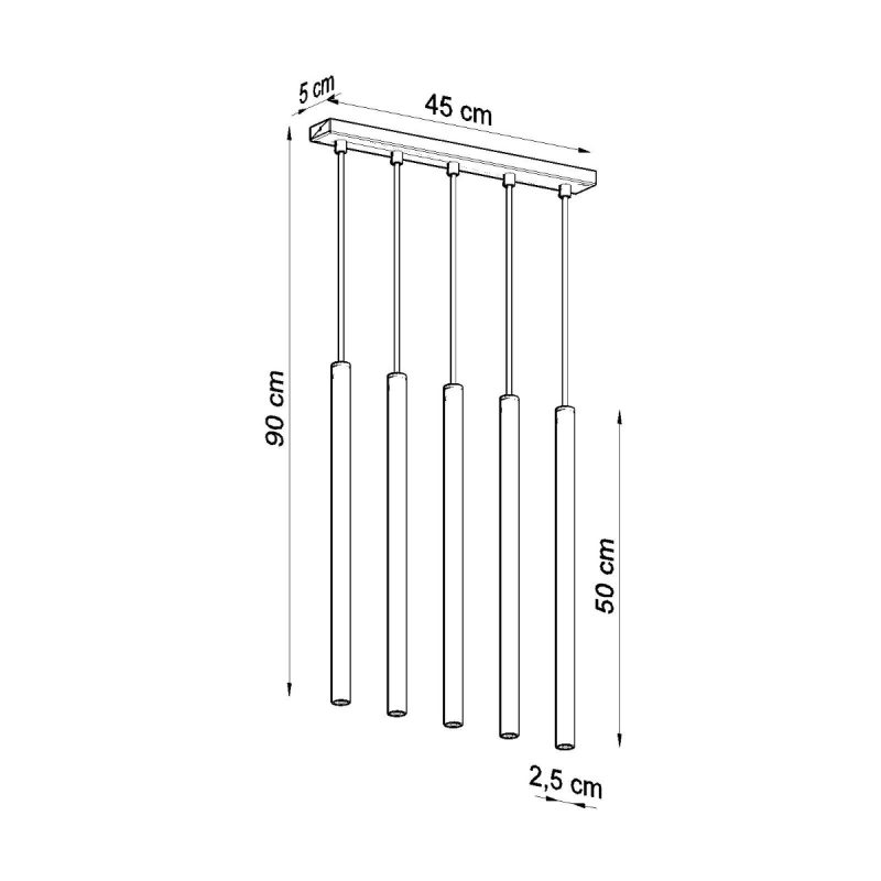 Lampa wisząca PASTELO 5 biała - obrazek 4