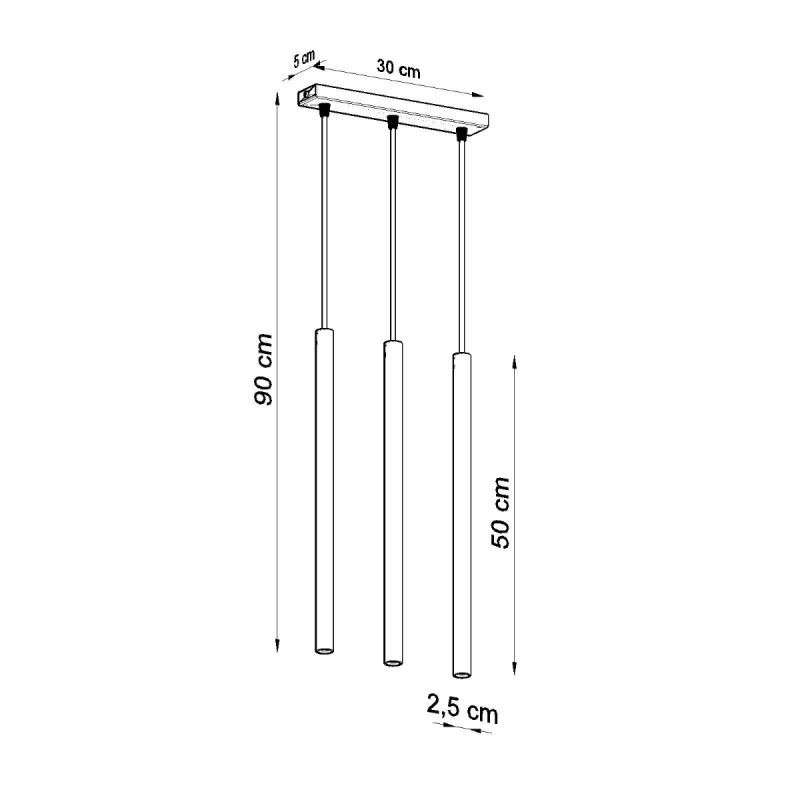 Lampa wisząca PASTELO 3 czarna - obrazek 4