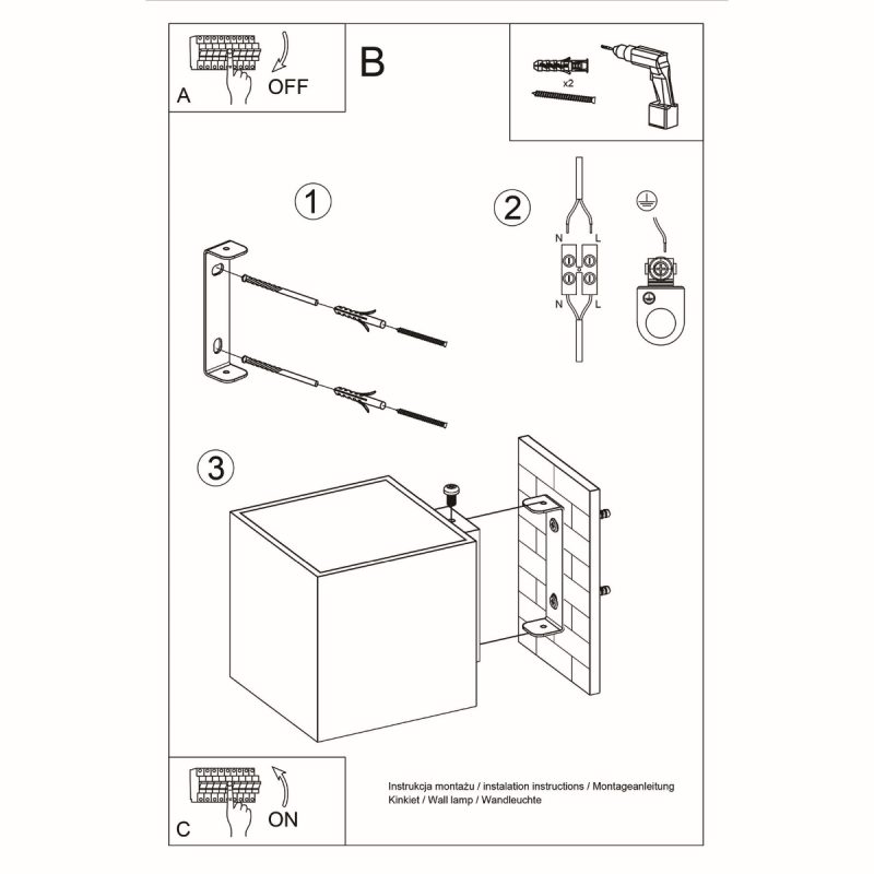 Kinkiet QUAD beton - obrazek 5