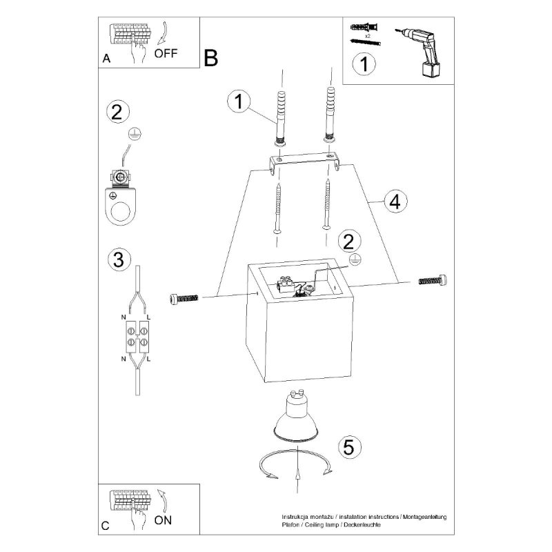 Plafon QUAD naturalne drewno - obrazek 5