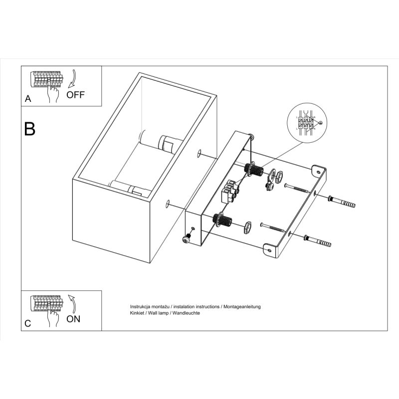 Kinkiet QUAD MAXI biały - obrazek 6