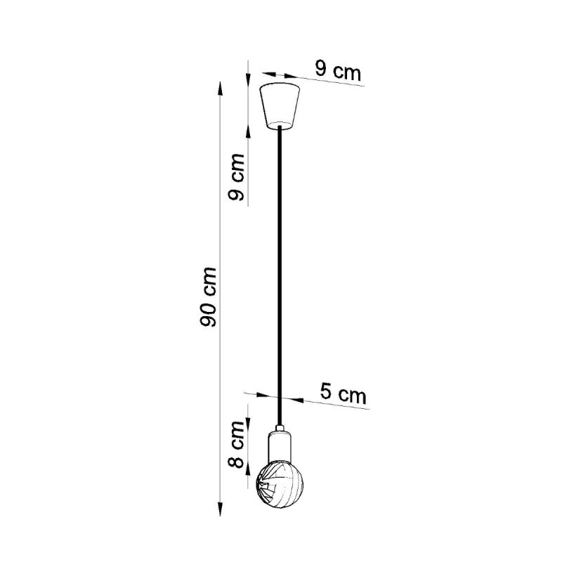 Lampa wisząca DIEGO 1 czarna - obrazek 7