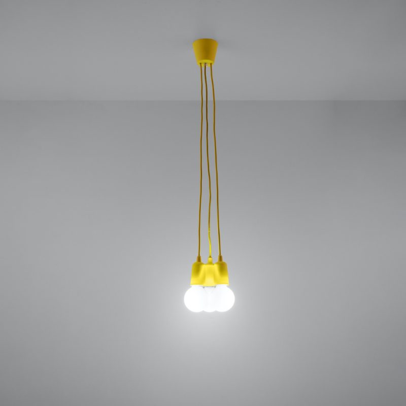 Lampa wisząca DIEGO 3 żółta - obrazek 3