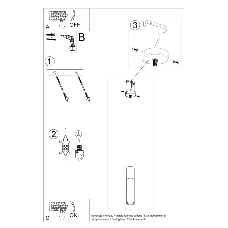 Lampa wisząca PABLO czarna - obrazek 5