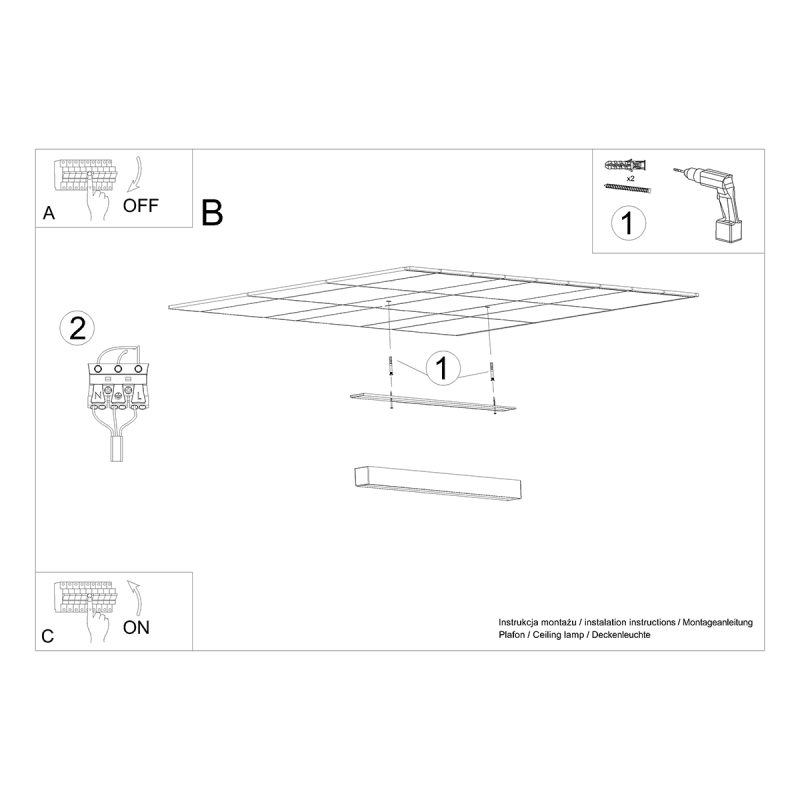 Plafon PINNE 117 czarny 4000K - obrazek 7