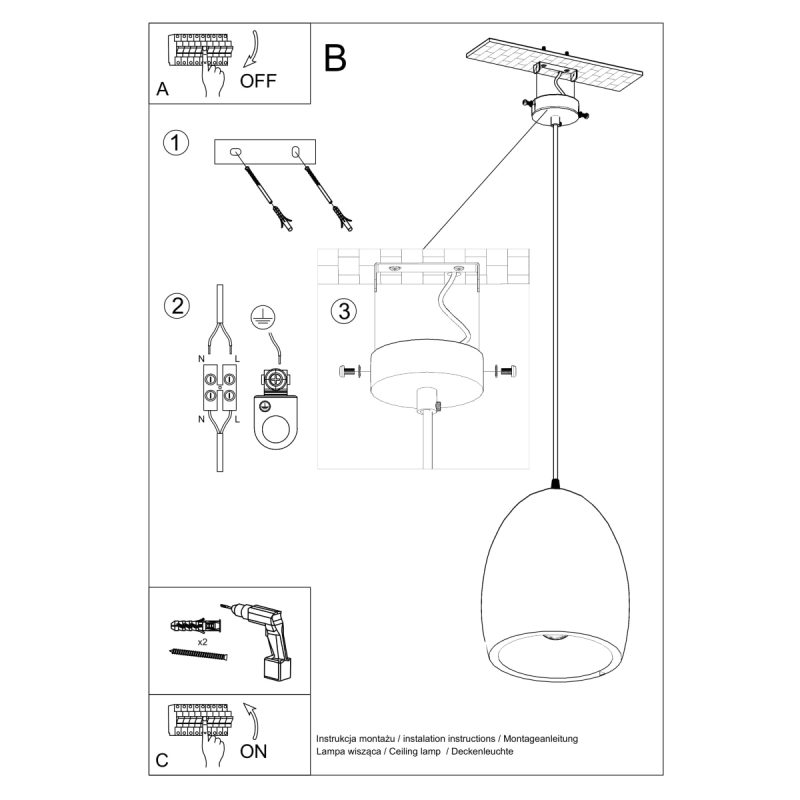 Lampa wisząca ceramiczna FLAWIUSZ - obrazek 5