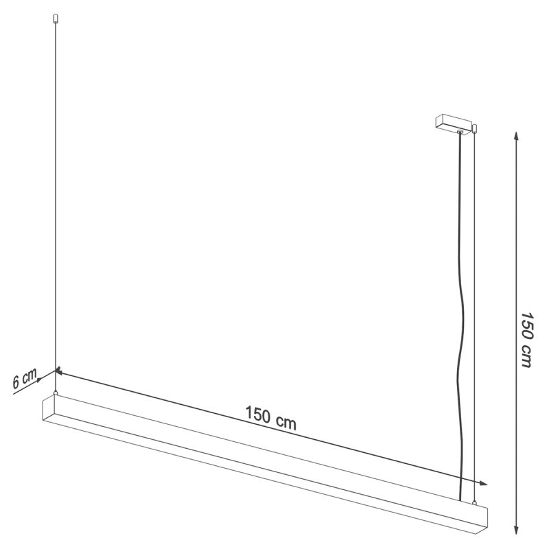 Lampa wisząca PINNE 150 szara 3000K - obrazek 8