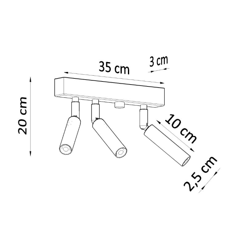 Plafon EYETECH 3 czarny - obrazek 4