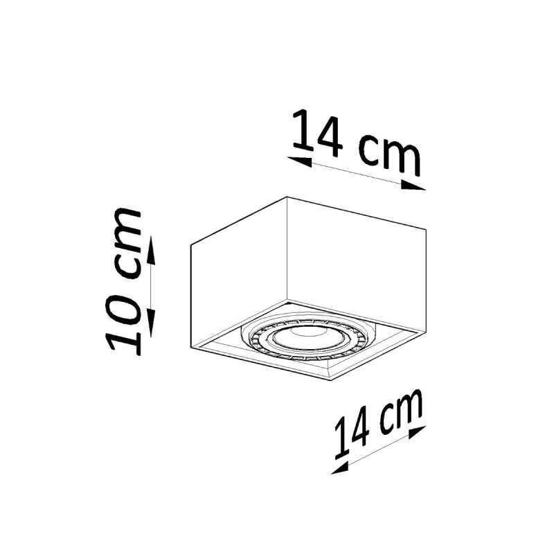 Plafon QUATRO 1 naturalne drewno - obrazek 4