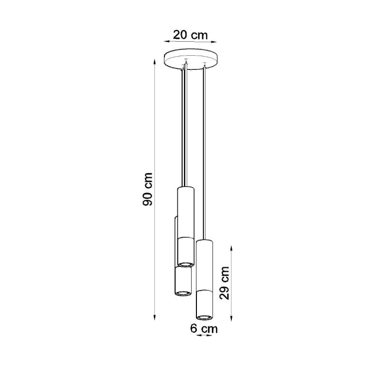 Lampa wisząca LOOPEZ 3P czarny/chrom - obrazek 4