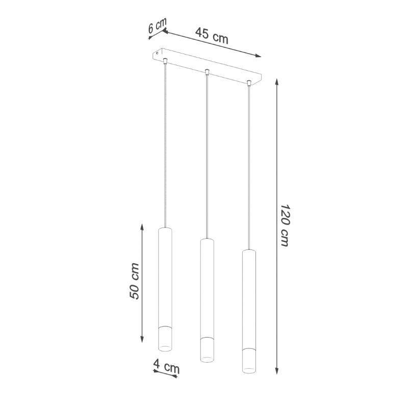 Lampa wisząca WEZYR 3 biała - obrazek 4