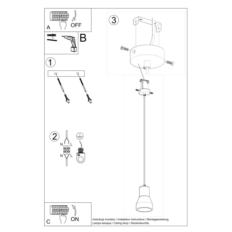 Lampa wisząca QUBIC czarna - obrazek 5