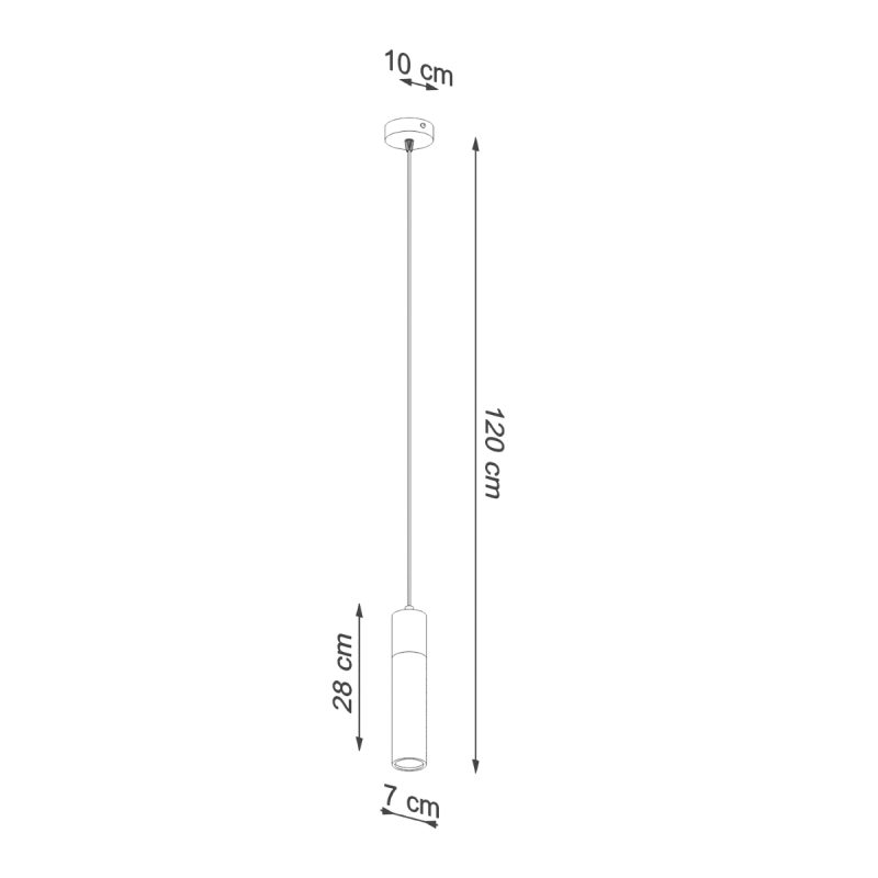 Lampa wisząca ZANE 1 szara - obrazek 4