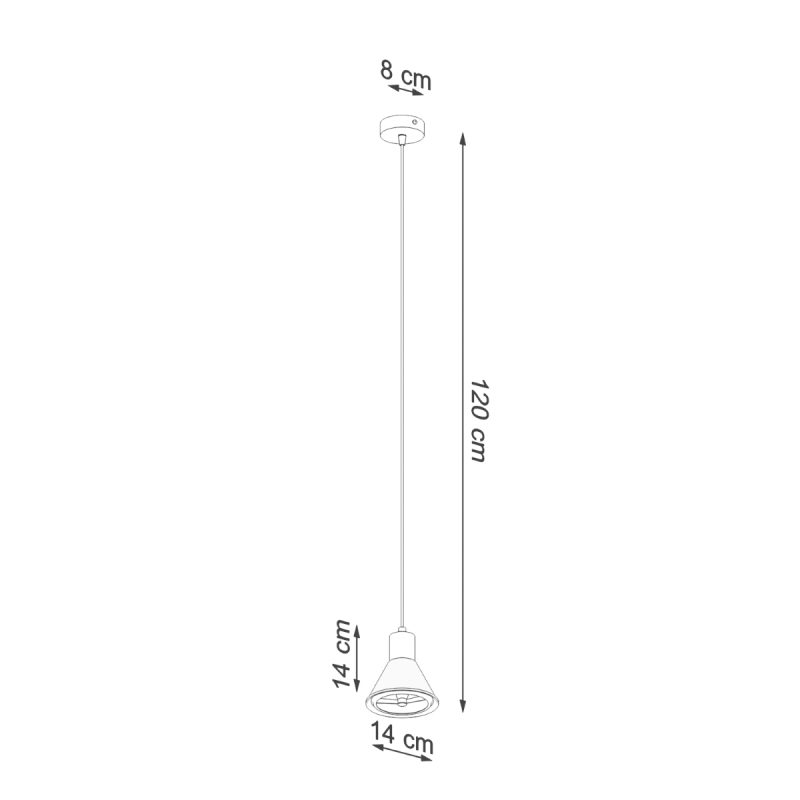 Lampa wisząca TAZILA 1 biała [ES111] - obrazek 4