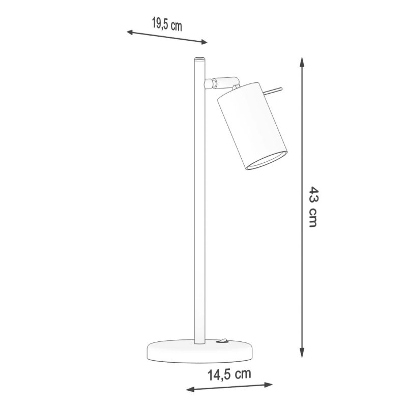 Lampa biurkowa RING czarna - obrazek 4