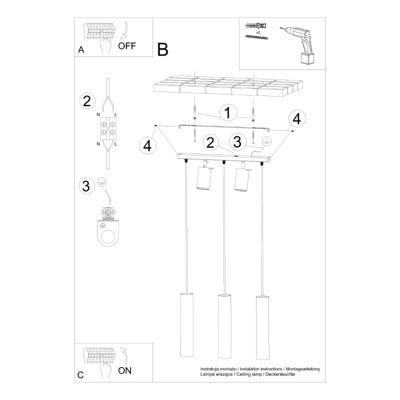 Lampa wisząca RING 3 czarny - obrazek 5