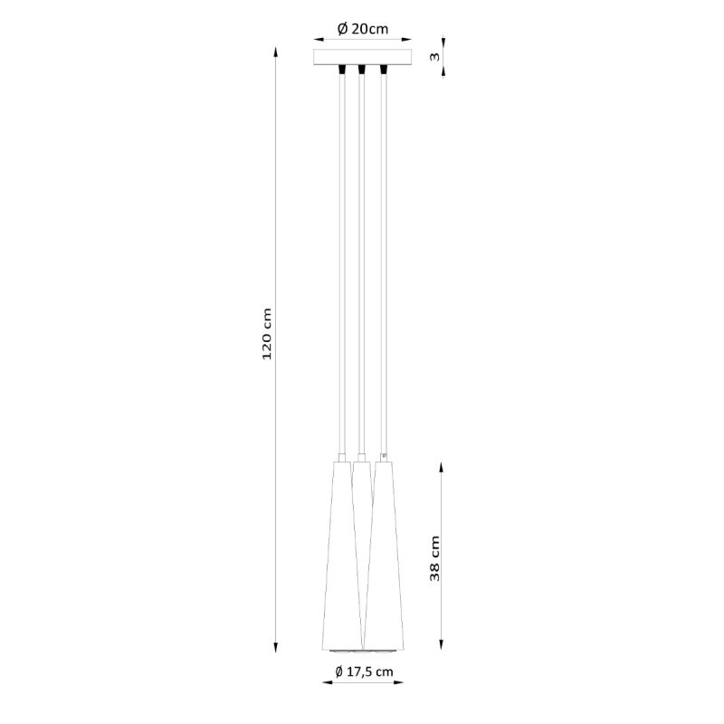 Lampa wisząca SULA 3P naturalne drewno - obrazek 4