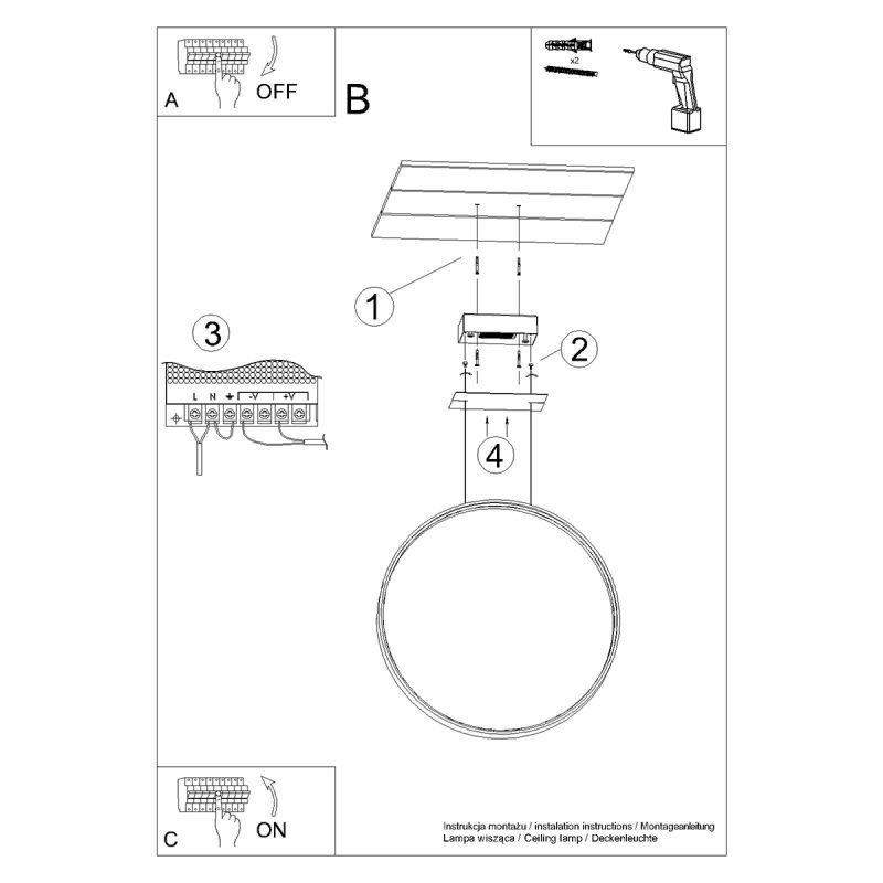 Lampa wisząca RIO 55 biały LED 3000K - obrazek 11