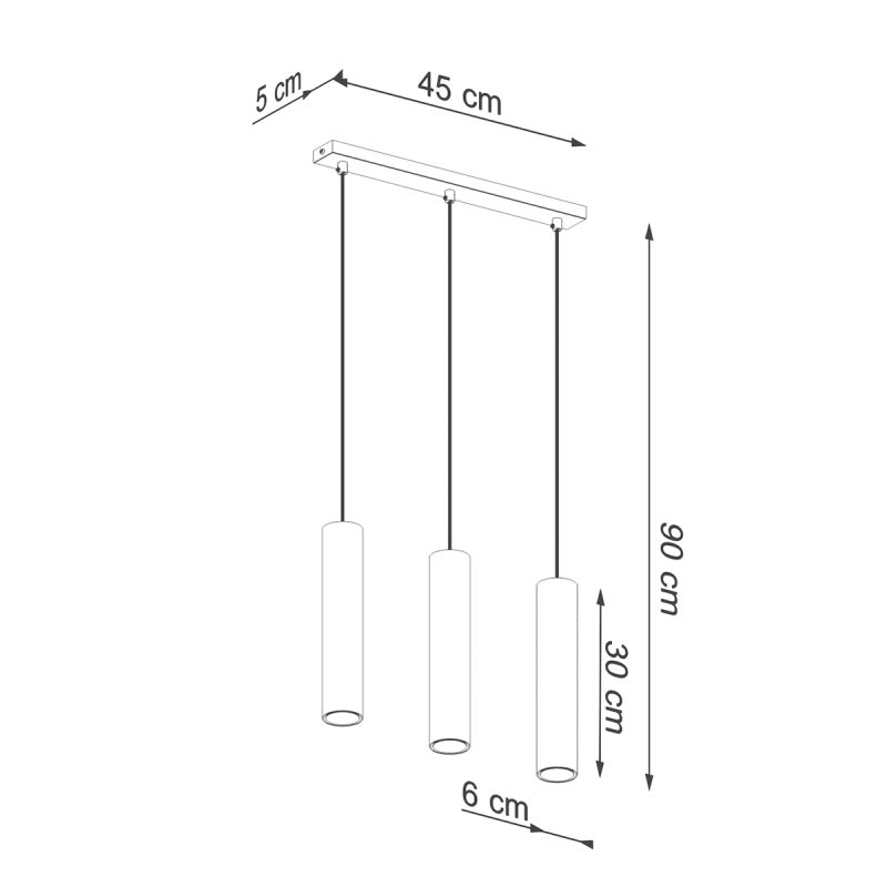 Lampa Wisząca LAGOS 3 złoty połysk - obrazek 5