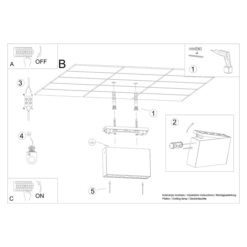 Plafon SOLE czarny LED - obrazek 6