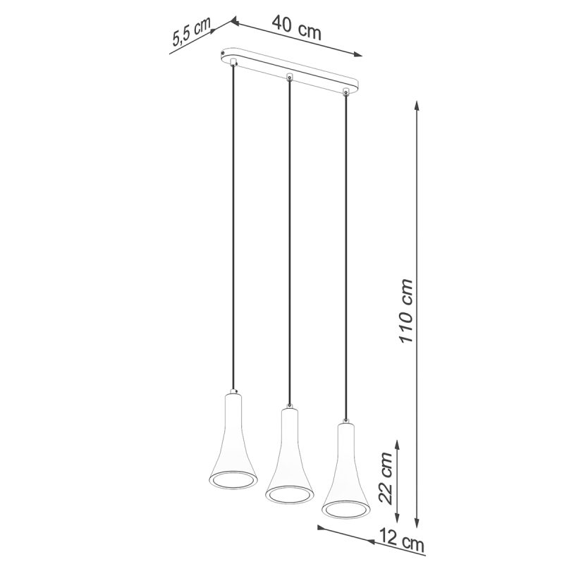 Lampa wisząca REA 3L beton - obrazek 5