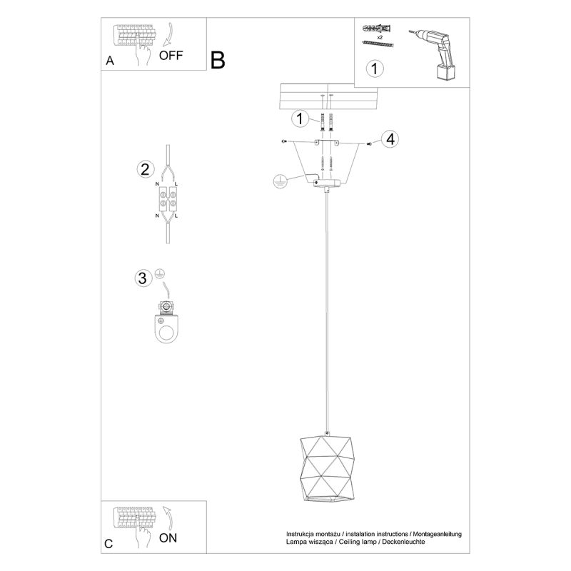 Lampa wisząca ceramiczna GOBI - obrazek 6