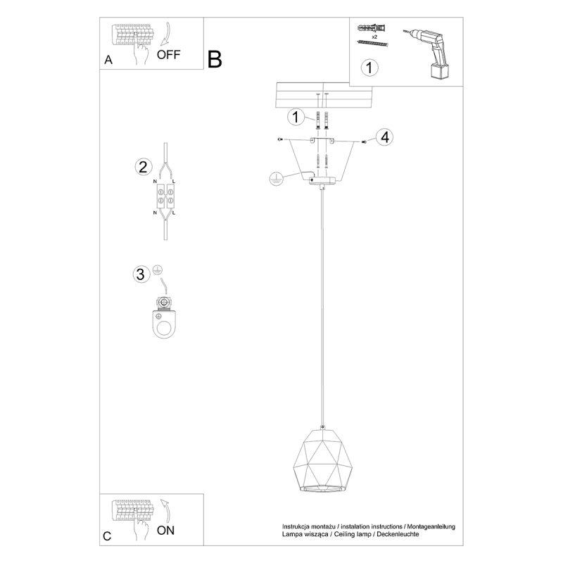 Lampa wisząca ceramiczna MINT - obrazek 6