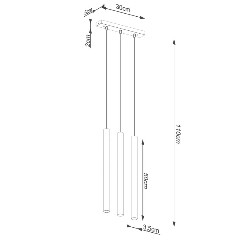 Lampa wisząca PASTELO 3L beton - obrazek 5