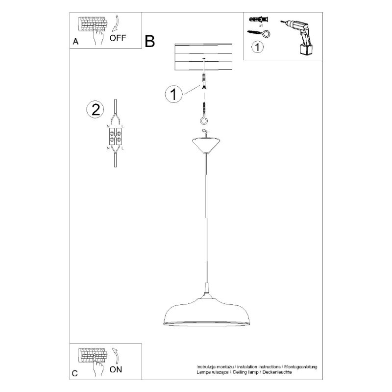 Lampa wisząca GINA czarna - obrazek 14