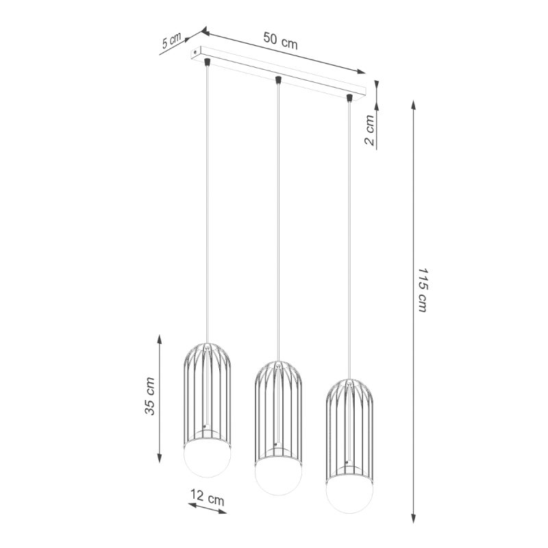 Lampa wisząca BRINA 3L biała - obrazek 14