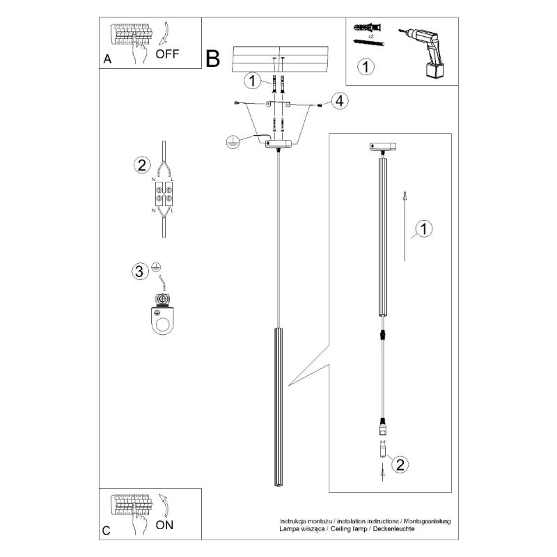 Lampa wisząca ARCHE 1 biała - obrazek 14